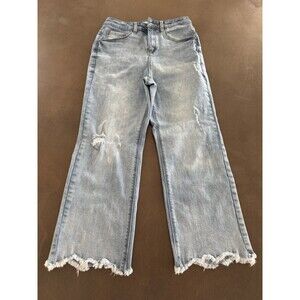 A Loves A Cropped Wide Leg High Waist Rise Jeans Women’s Size 26 medium wash